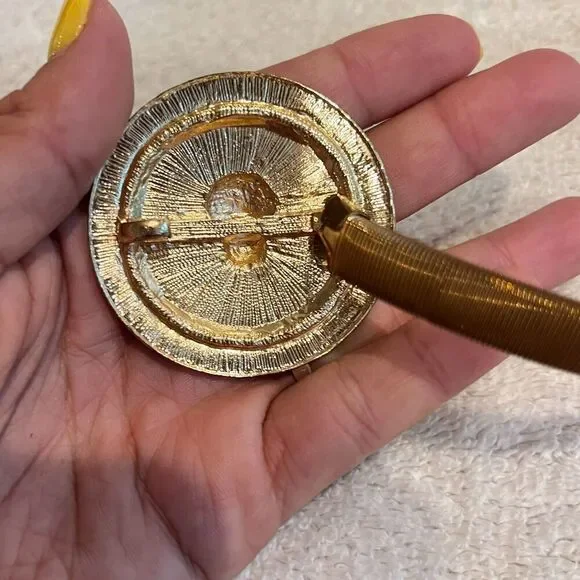 Women Lion Coin Charm Gold Metal Elastic Waistband Fashion Belt Skinny 28" Boho - Picture 5 of 9